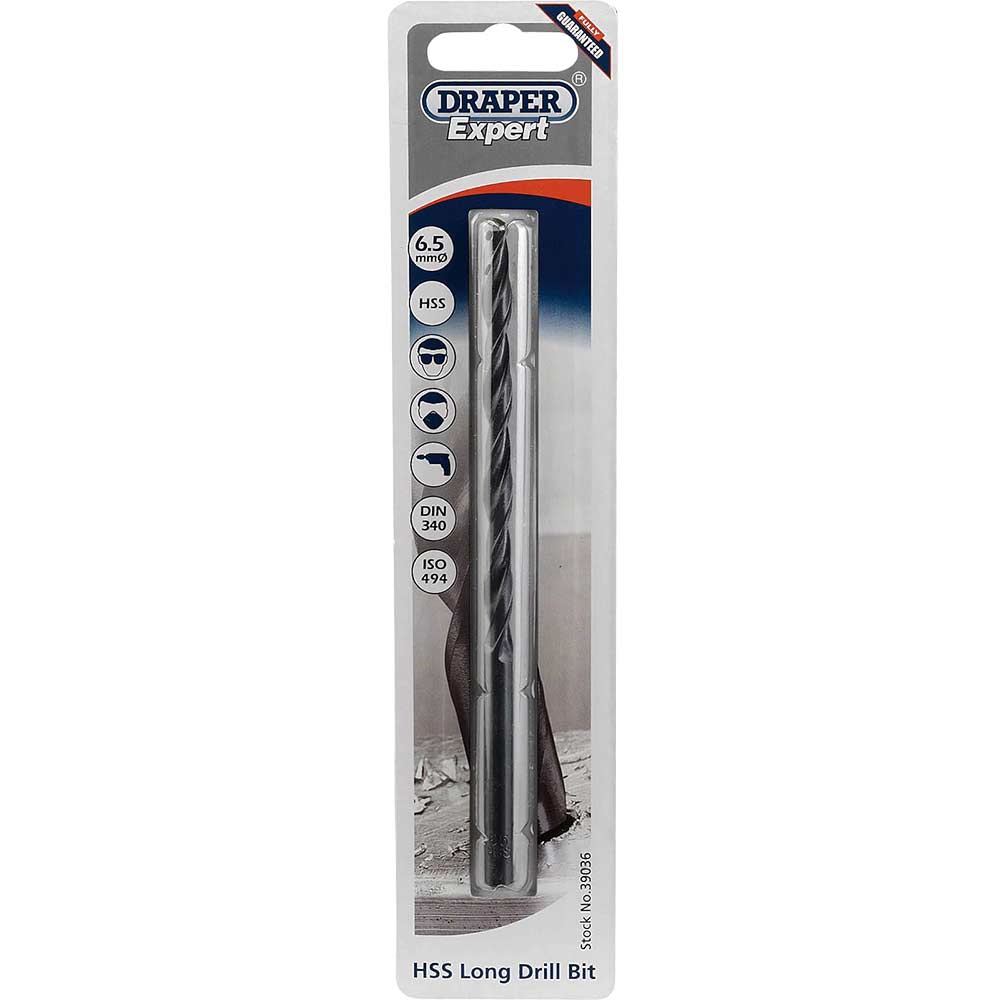 Photo of Draper Expert Hss Extra Long Jobber Drill Bit 6.5mm
