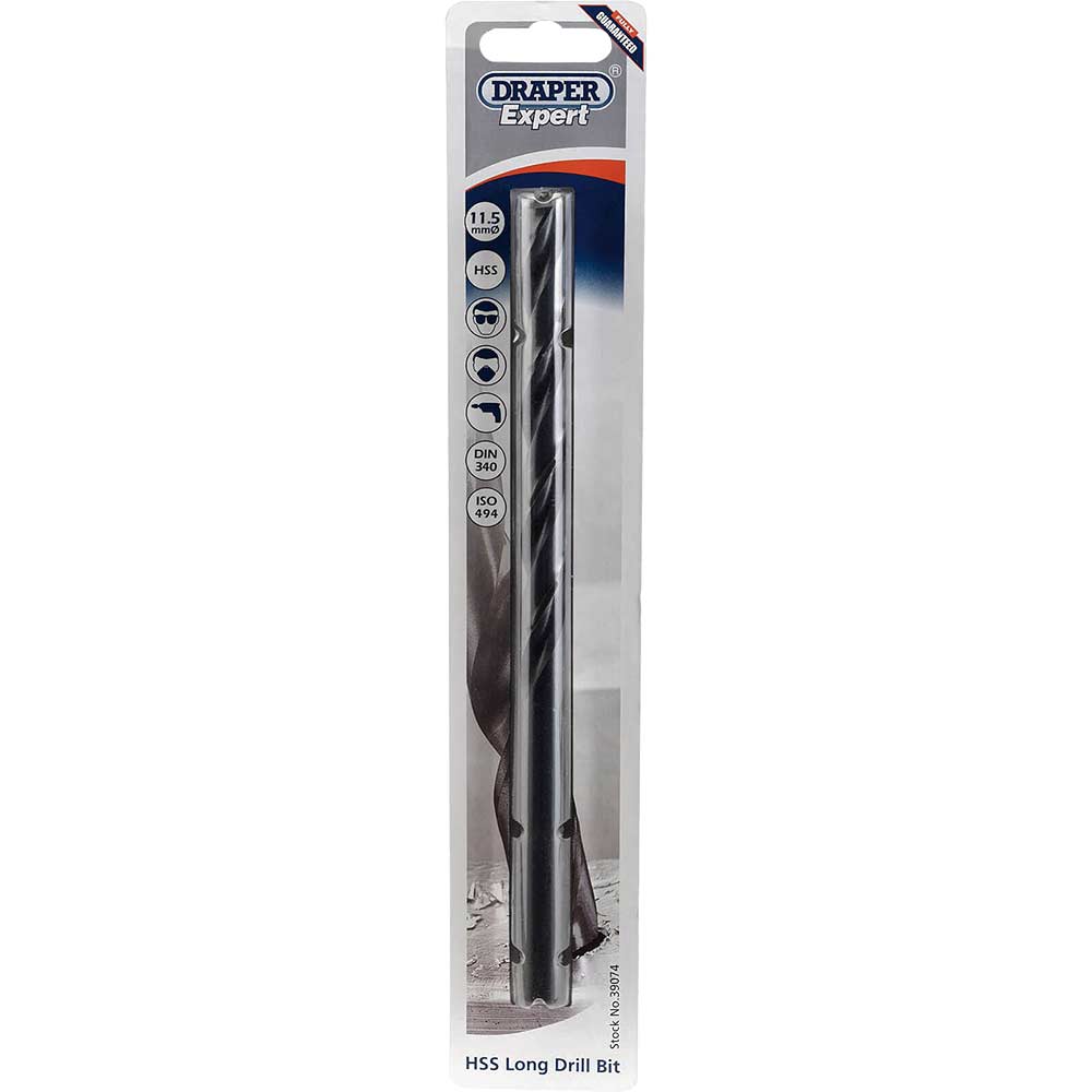 Photo of Draper Expert Hss Extra Long Jobber Drill Bit 11.5mm
