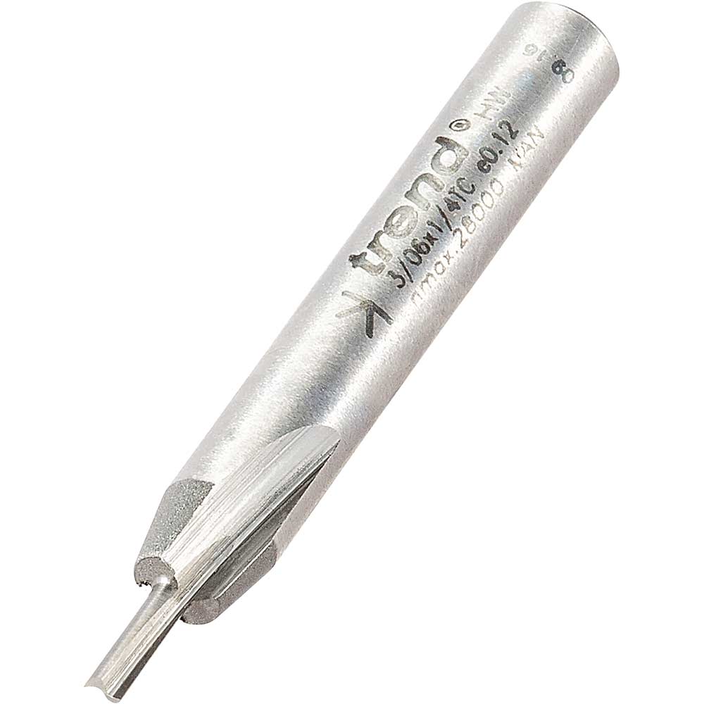 Photo of Trend Professional Two Flute Straight Router Cutter 2mm 5mm 1/4