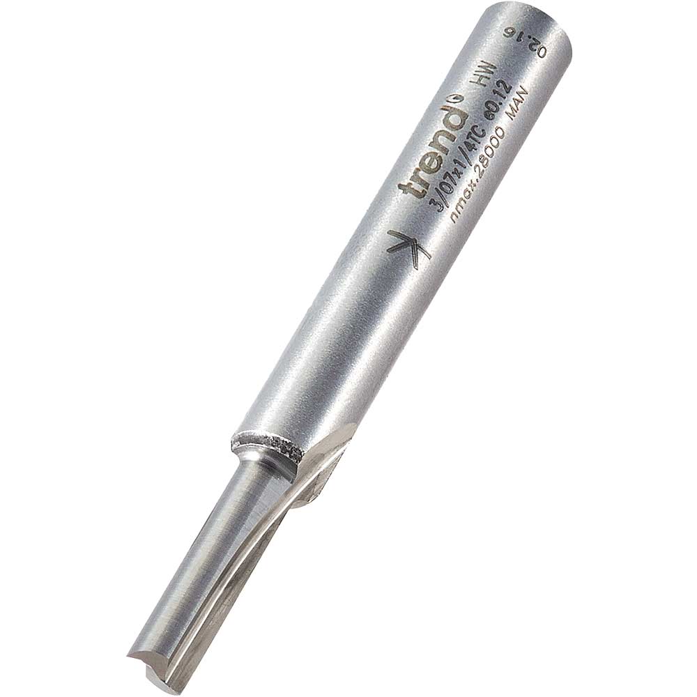 Photo of Trend Professional Two Flute Straight Router Cutter 6.3mm 25mm 1/4