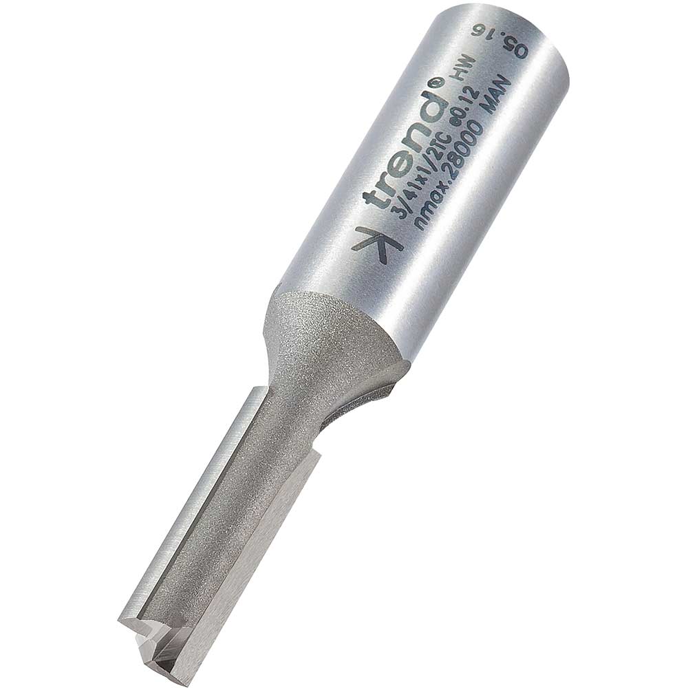 Photo of Trend Professional Two Flute Straight Router Cutter 8mm 25mm 1/2