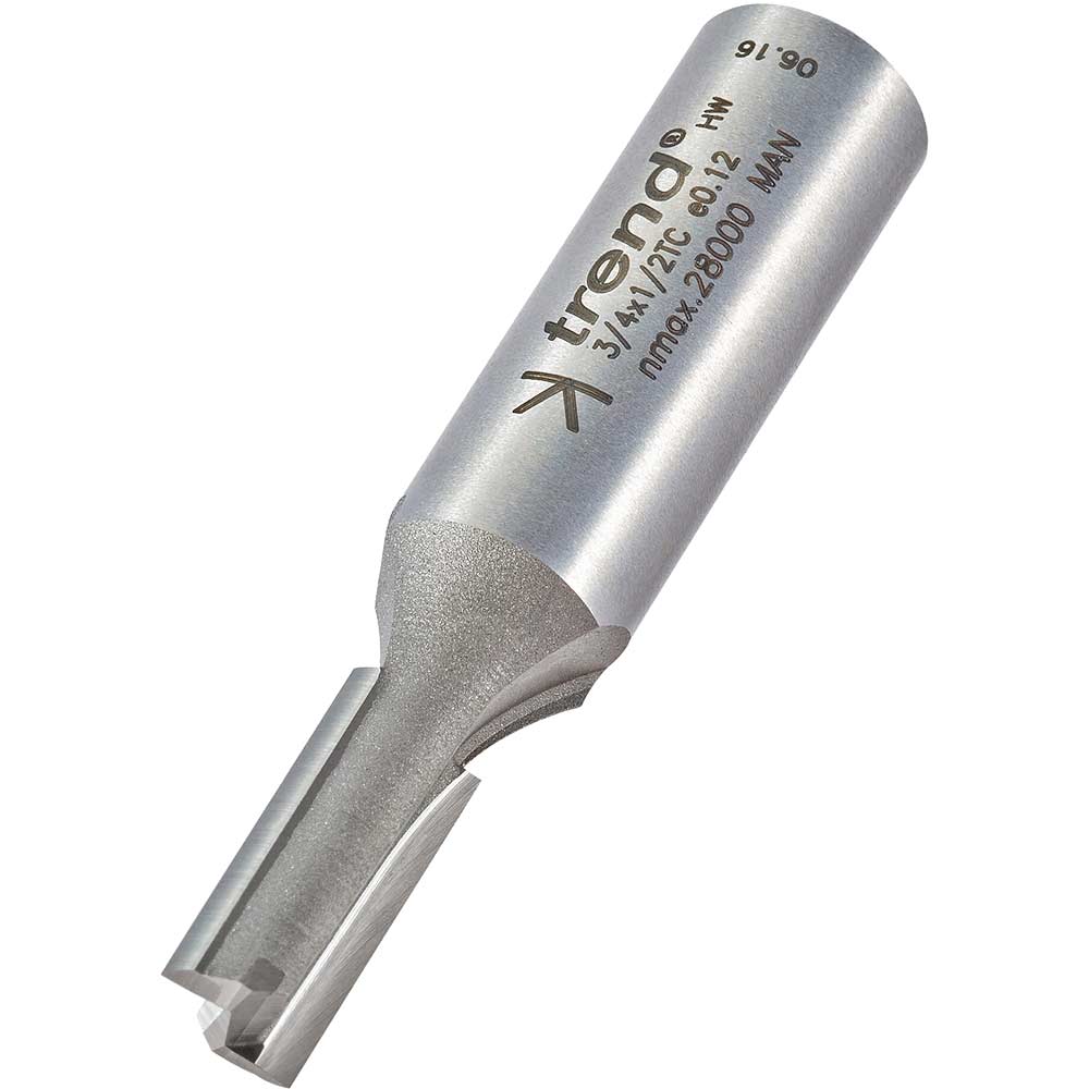 Photo of Trend Professional Two Flute Straight Router Cutter 8mm 19mm 1/2