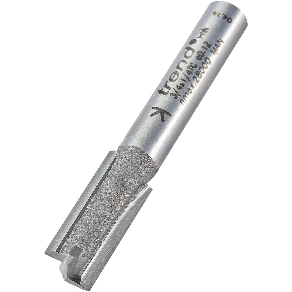 Photo of Trend Professional Two Flute Straight Router Cutter 8mm 19mm 1/4