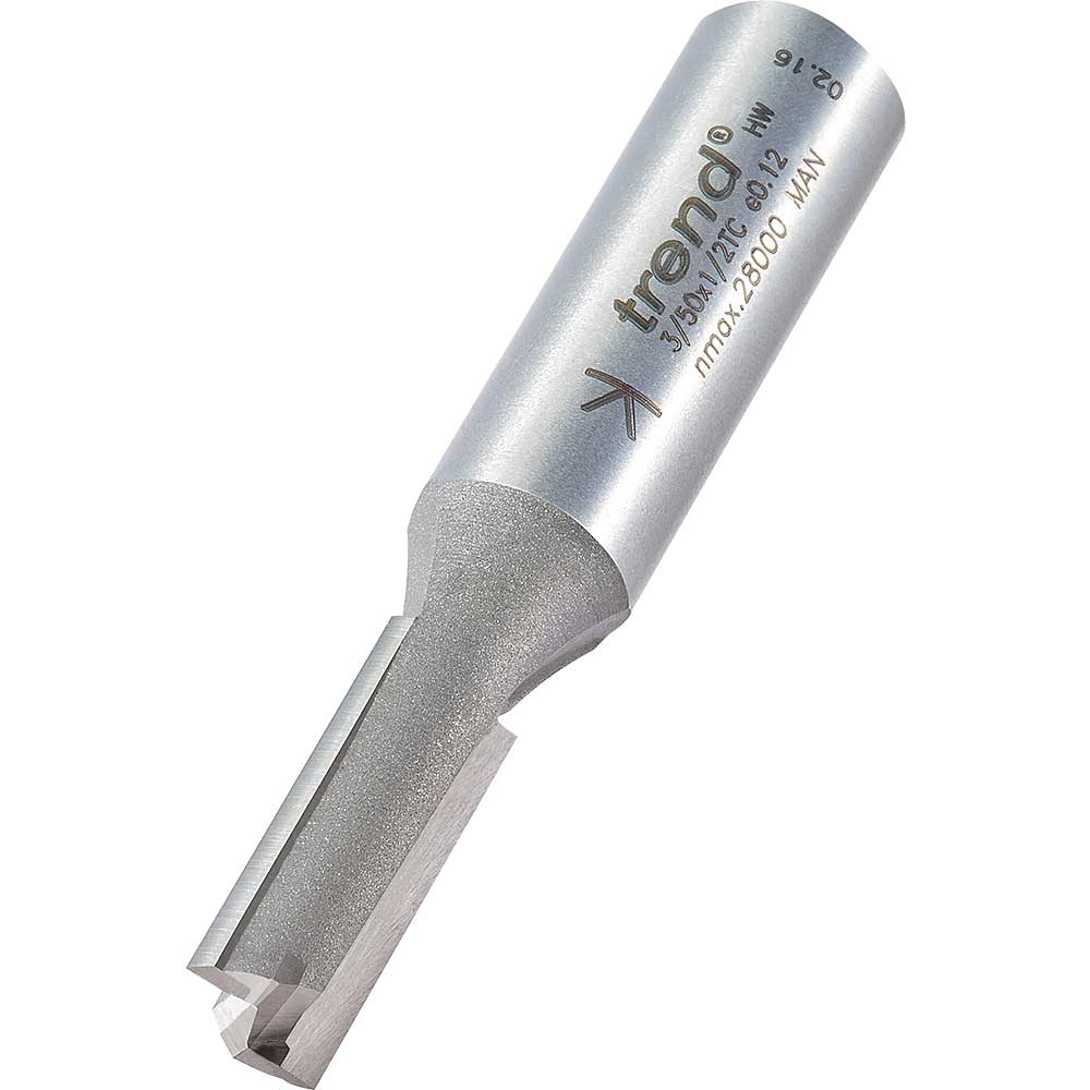 Photo of Trend Professional Two Flute Straight Router Cutter 9.5mm 25mm 1/2