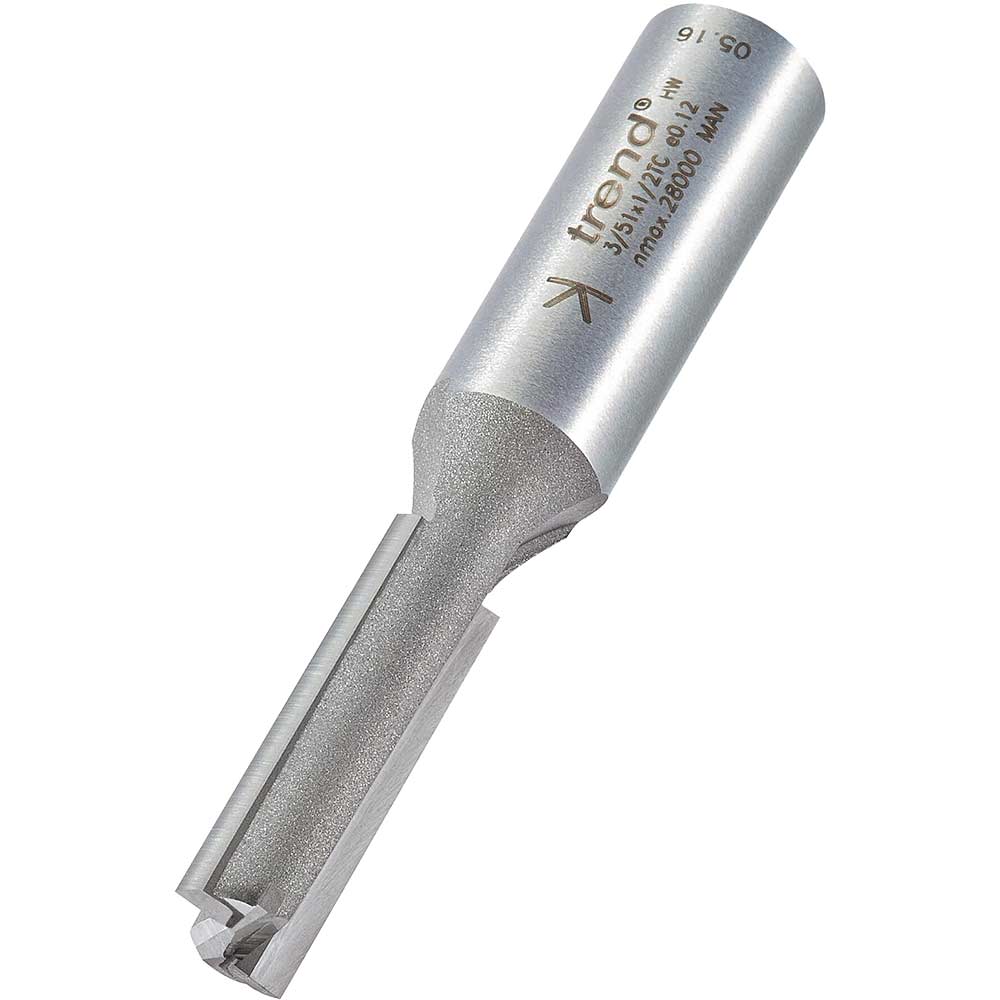 Photo of Trend Professional Two Flute Straight Router Cutter 9.5mm 32mm 1/2