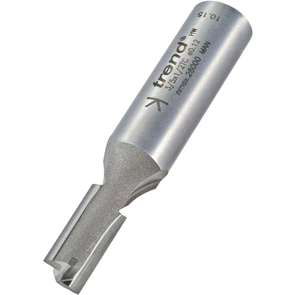 Photo of Trend Professional Two Flute Straight Router Cutter 9mm 19mm 1/2