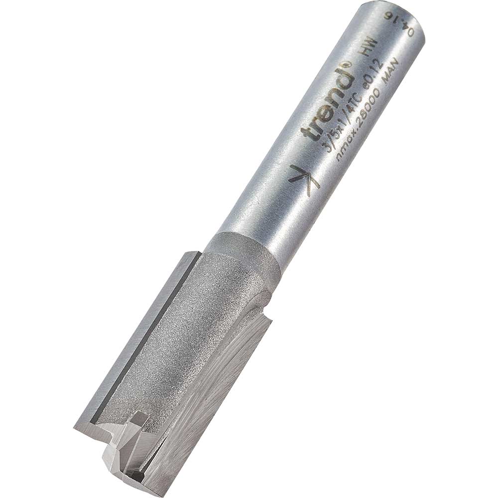 Photo of Trend Professional Two Flute Straight Router Cutter 9mm 19mm 1/4