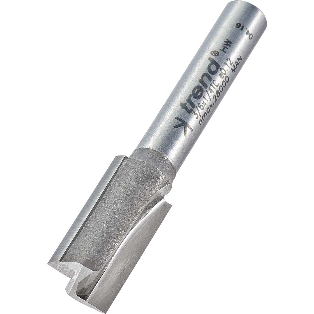 Photo of Trend Professional Two Flute Straight Router Cutter 10mm 19mm 1/4