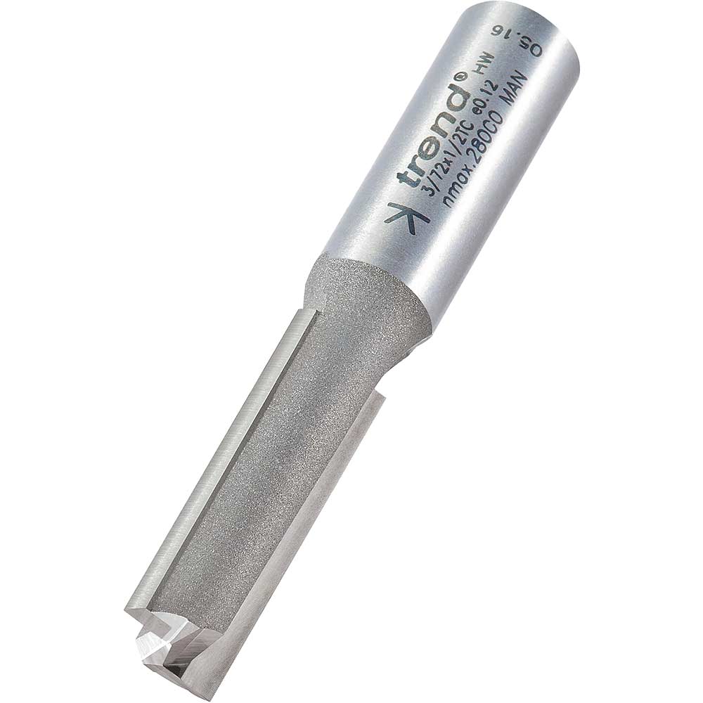 Photo of Trend Professional Two Flute Straight Router Cutter 12mm 38mm 1/2