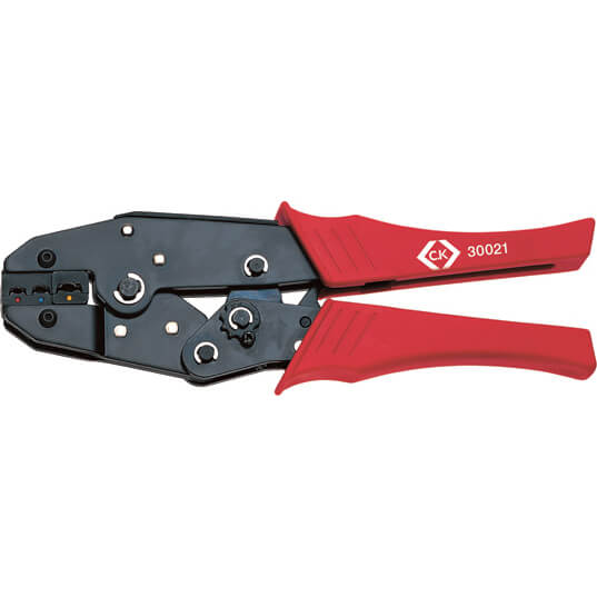 Image of CK Ratchet Crimping Pliers for Insulated Terminals Red Blue and Yellow