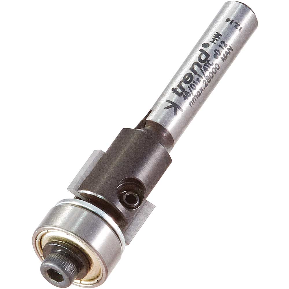 Photo of Trend Rotatip Trimmer Bearing Guided Router Cutter 12.7mm 8mm 1/4