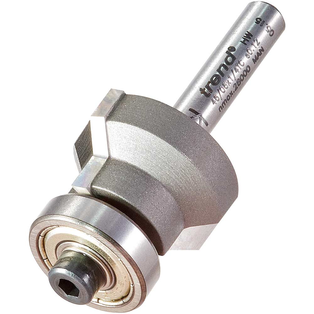 Photo of Trend Combi Trimmer Bearing Guided Router Cutter 24mm 6mm 1/4
