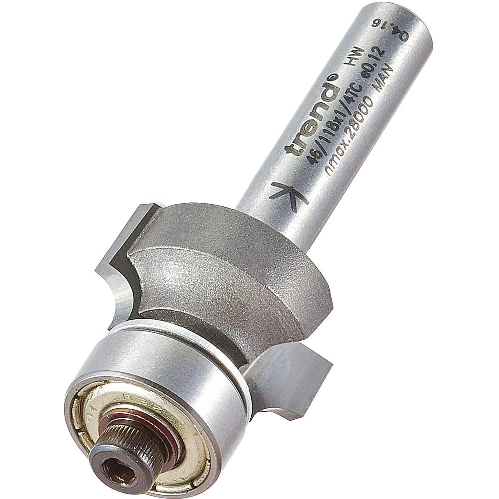 Photo of Trend Bearing Guided Ovolo And Round Router Cutter 18.7mm 9.5mm 1/4