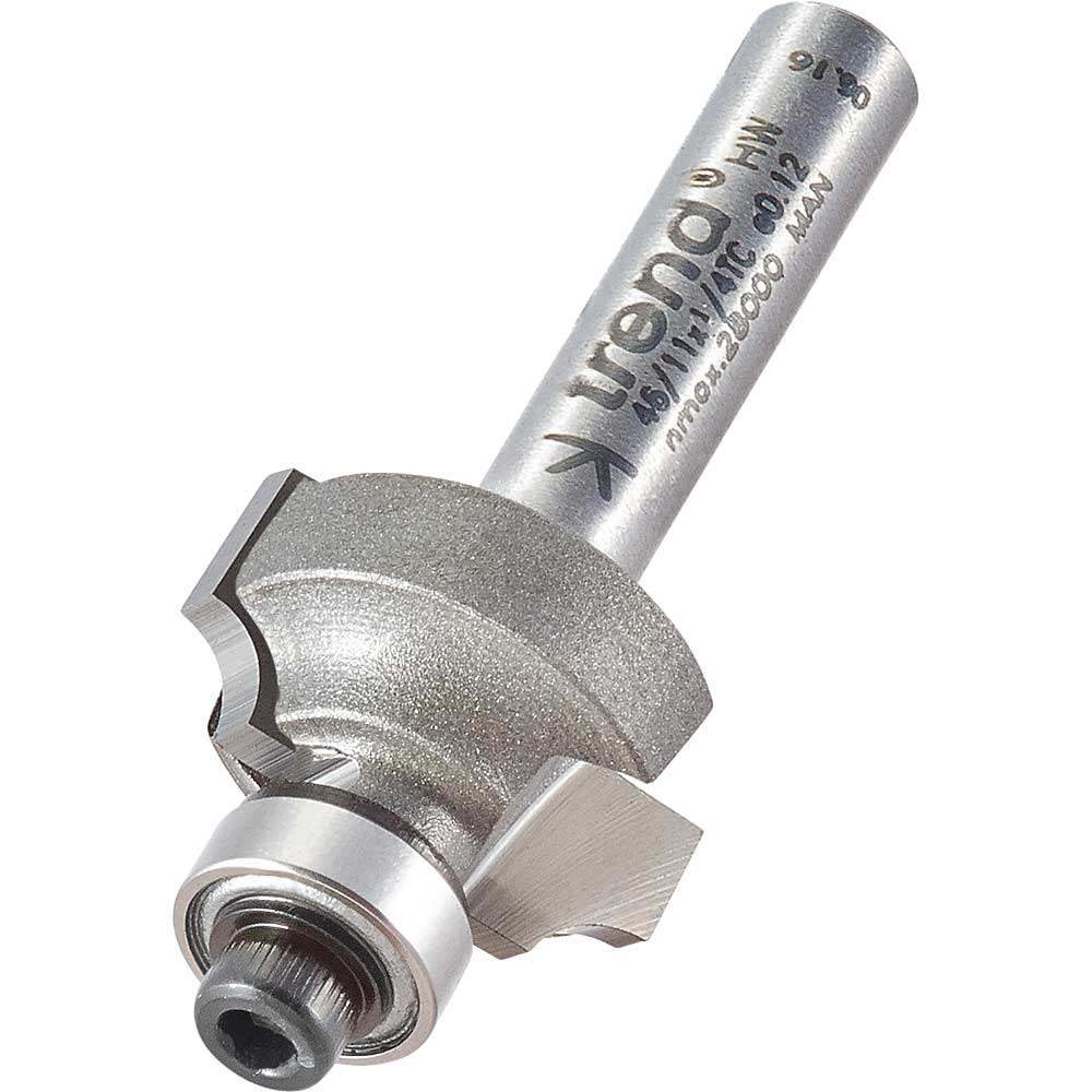 Photo of Trend Bearing Guided Ovolo And Round Router Cutter 19mm 9.5mm 1/4