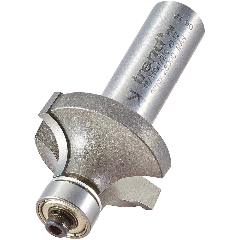 Photo of Trend Bearing Guided Ovolo And Round Router Cutter 32mm 16mm 1/2