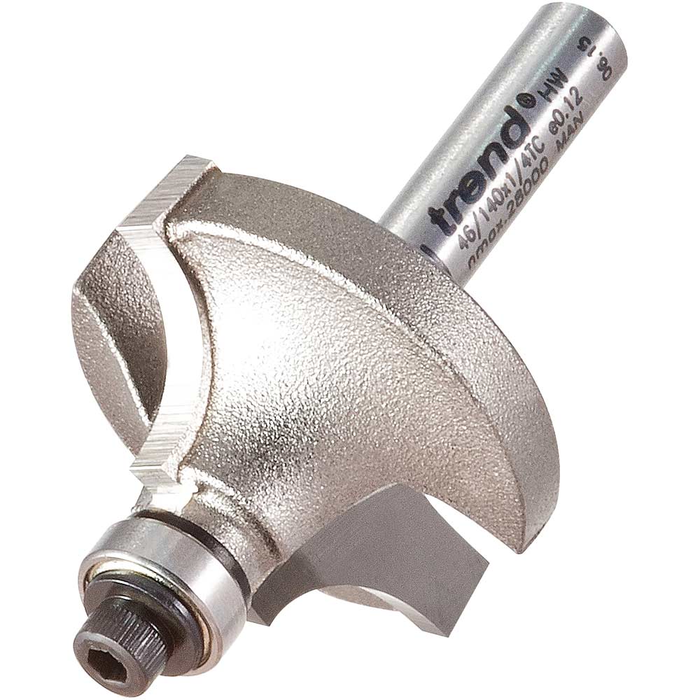 Photo of Trend Bearing Guided Ovolo And Round Router Cutter 32mm 16mm 1/4