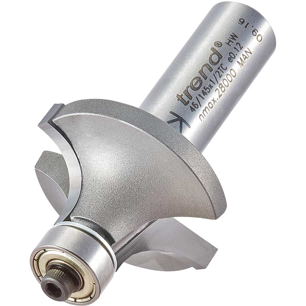 Photo of Trend Bearing Guided Ovolo And Round Router Cutter 34.9mm 18mm 1/2