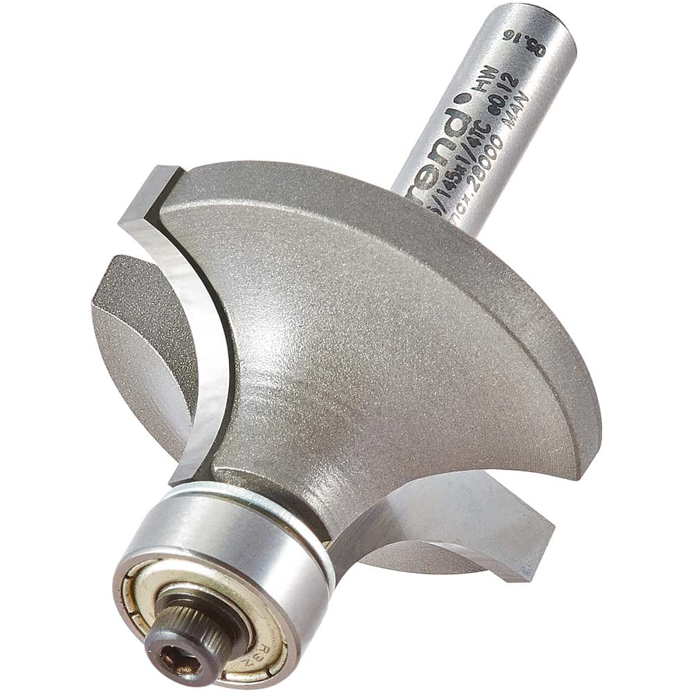 Photo of Trend Bearing Guided Ovolo And Round Router Cutter 34.9mm 18mm 1/4