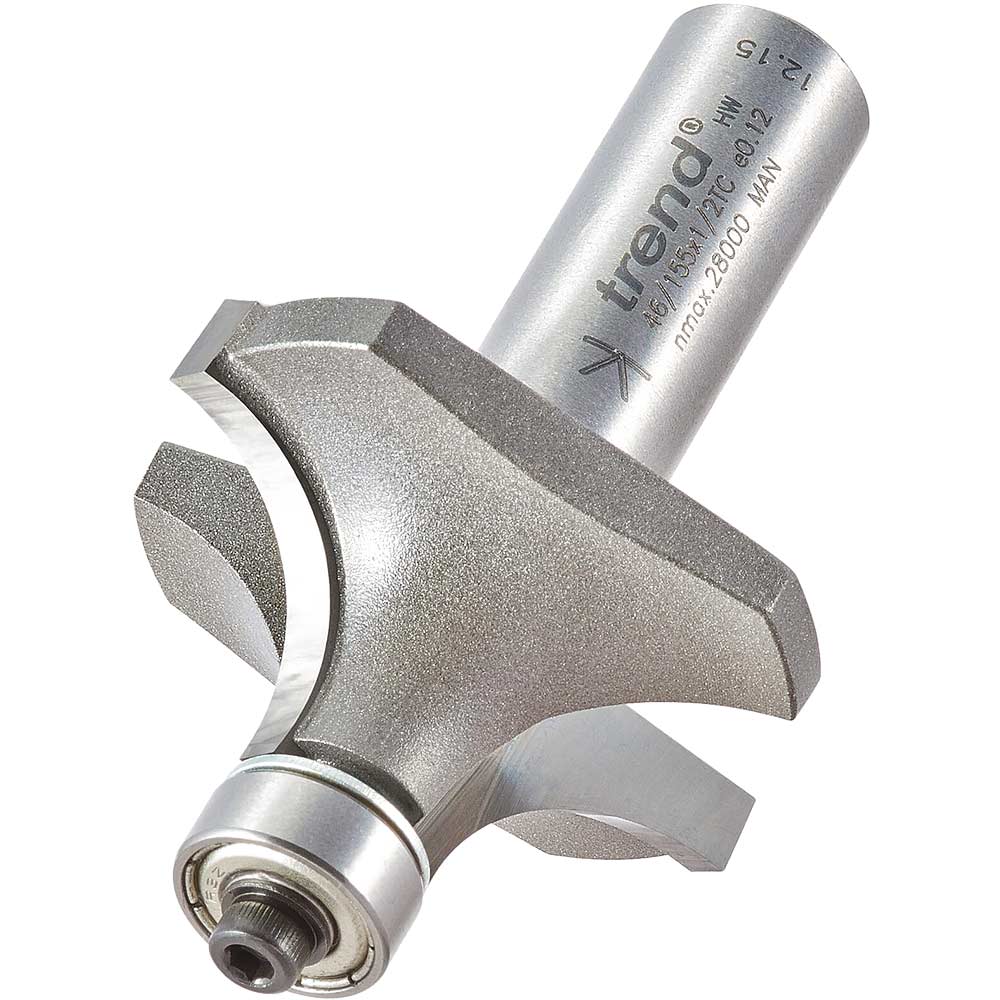 Photo of Trend Bearing Guided Ovolo And Round Router Cutter 41.1mm 20mm 1/2
