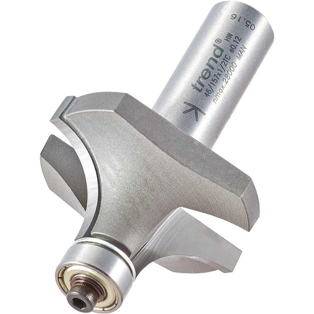 Photo of Trend Bearing Guided Ovolo And Round Router Cutter 42.7mm 22.3mm 1/2