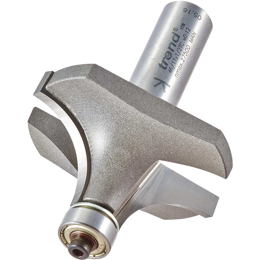 Photo of Trend Bearing Guided Ovolo And Round Router Cutter 51mm 25mm 1/2