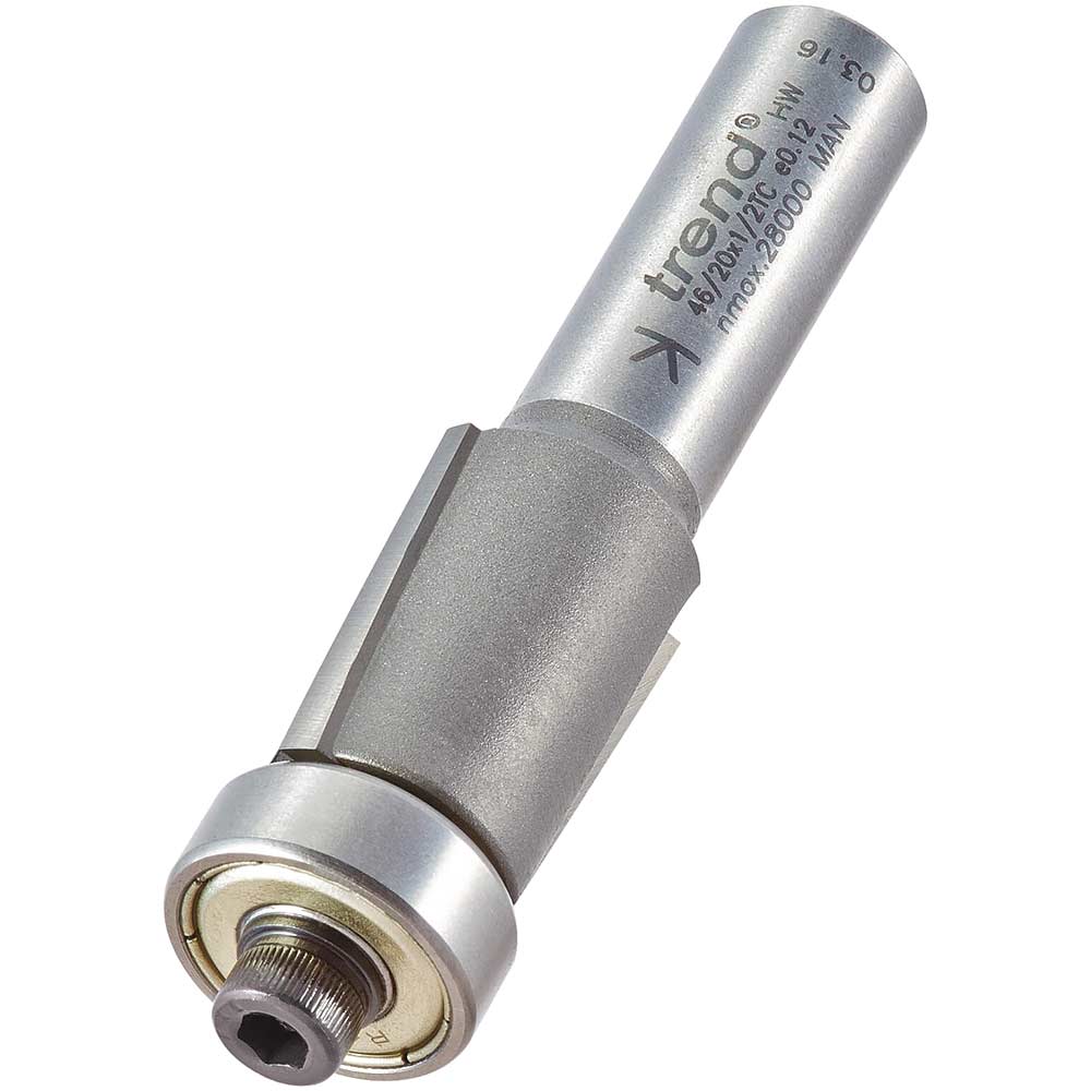 Photo of Trend Bearing Guided Trimmer Router Cutter For Veneer 19.1mm 25.4mm 1/2