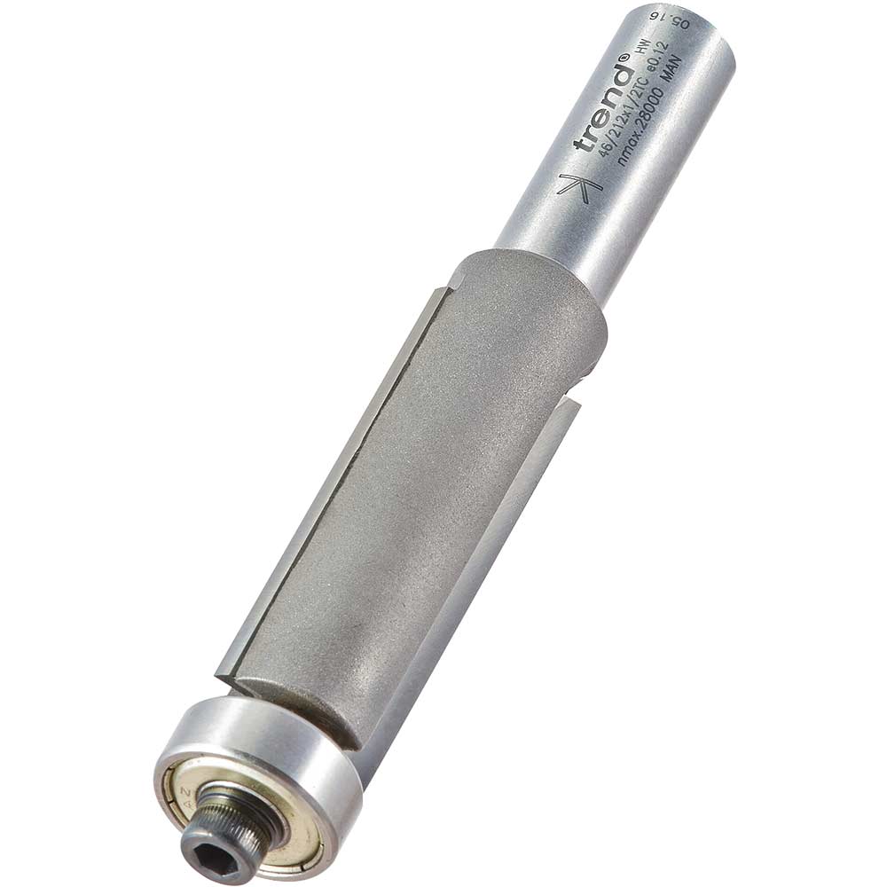 Photo of Trend Bearing Guided Trimmer Router Cutter 19.1mm 50mm 1/2