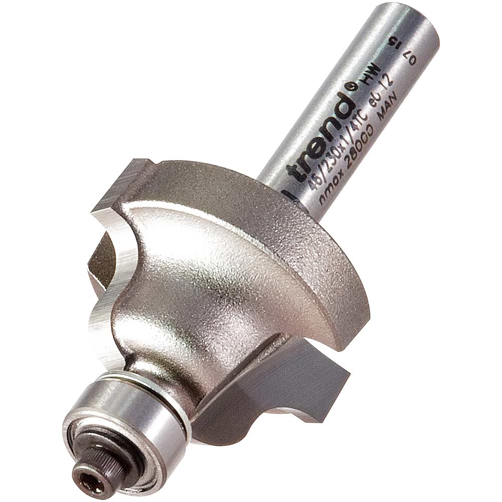 Photo of Trend Roman Ogee Bearing Guided Router Cutter 25.4mm 15.9mm 1/4