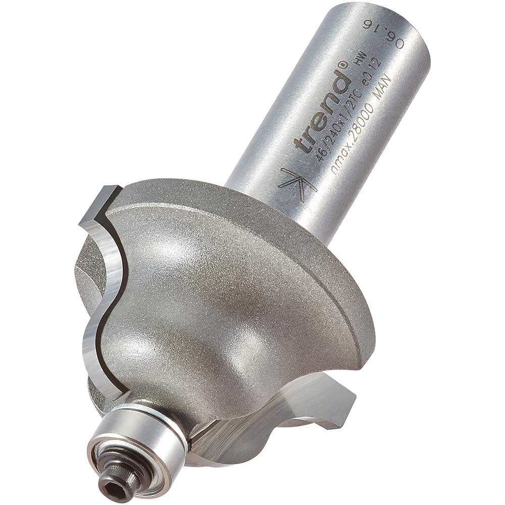 Photo of Trend Roman Ogee Bearing Guided Router Cutter 34.9mm 20mm 1/2
