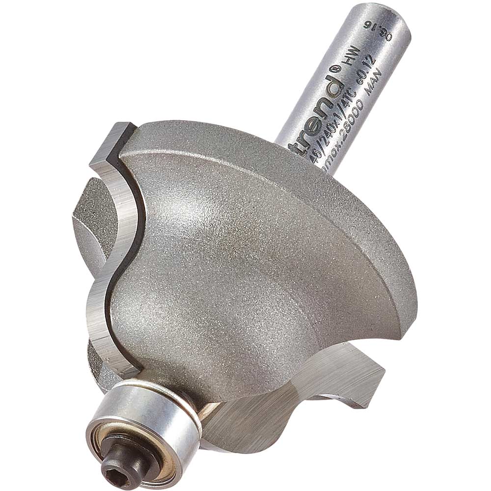 Photo of Trend Roman Ogee Bearing Guided Router Cutter 34.9mm 20mm 1/4