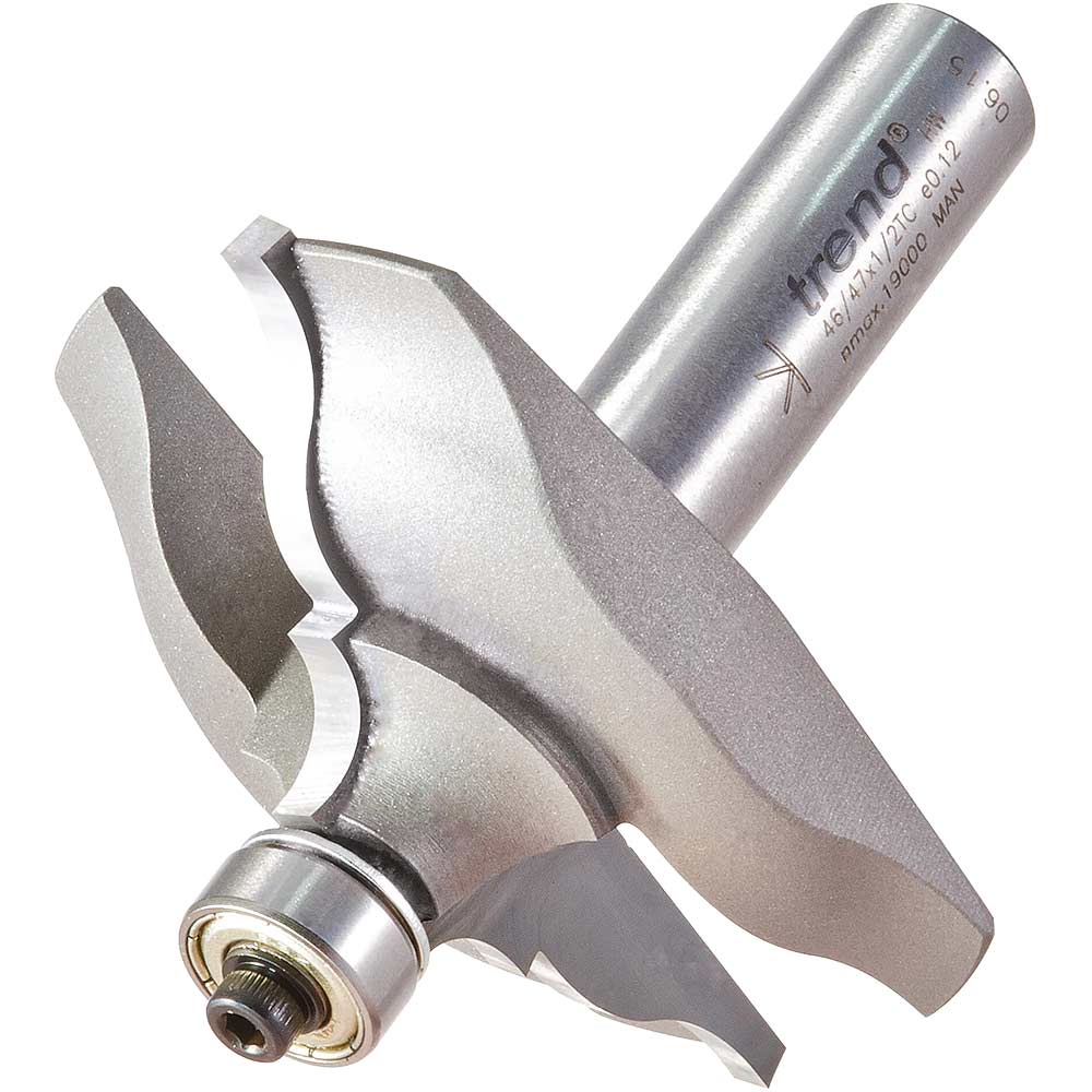 Photo of Trend Elegant Mould Bearing Guided Router Cutter 63mm 20mm 1/2