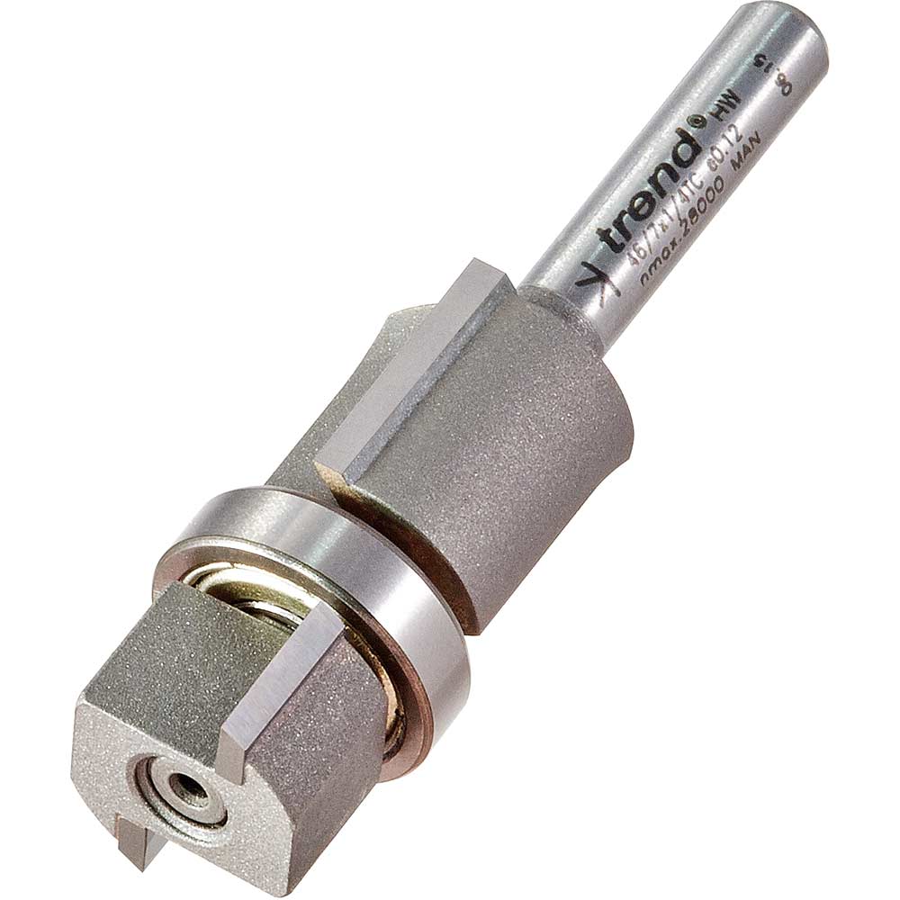 Photo of Trend Bearing Guided Double Trim Router Cutter 18mm 15mm 1/4