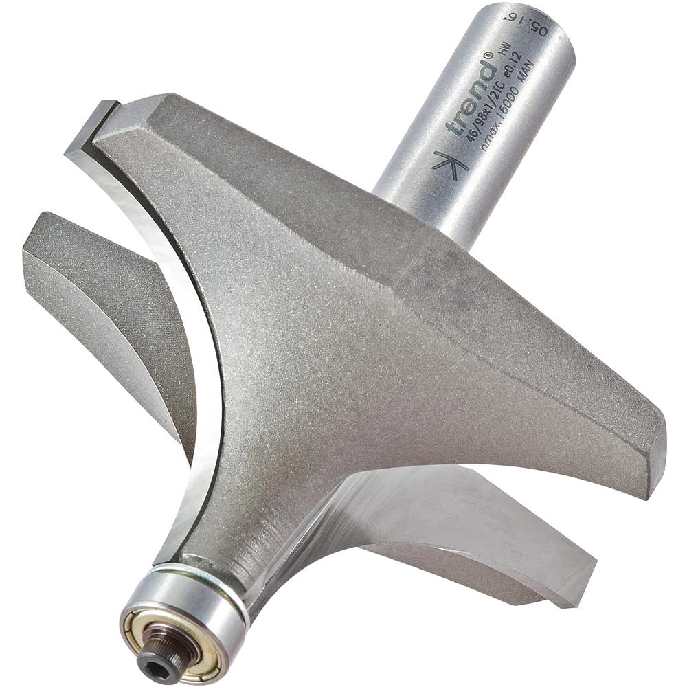 Photo of Trend Bearing Guided Ovolo And Round Router Cutter 76.5mm 38mm 1/2