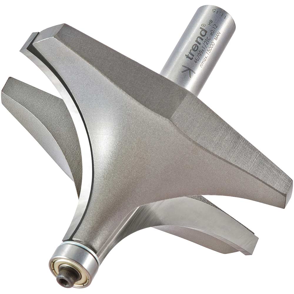 Photo of Trend Bearing Guided Ovolo And Round Router Cutter 89mm 50.8mm 1/2