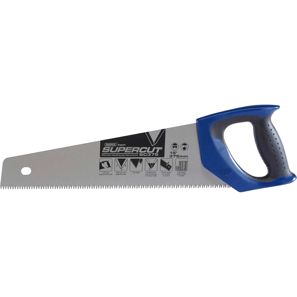 Image of Draper Expert Supercut Hardpoint Toolbox Hand Saw 15" / 375mm 7tpi