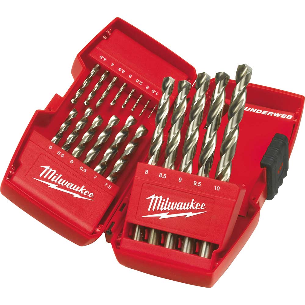 Image of Milwaukee 19 Piece Thunderweb Hss-G Drill Set