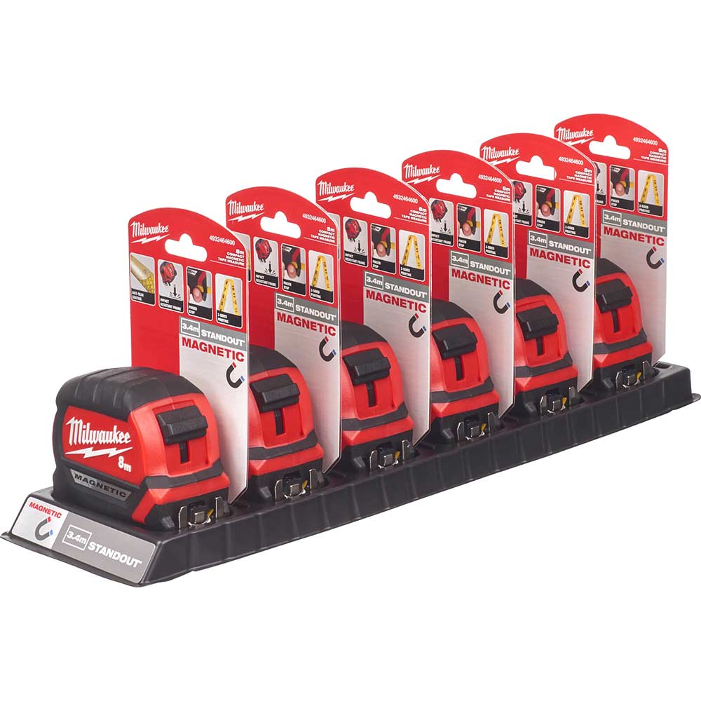 Image of Milwaukee MAG Tape Measure Metric Metric 8m 27mm