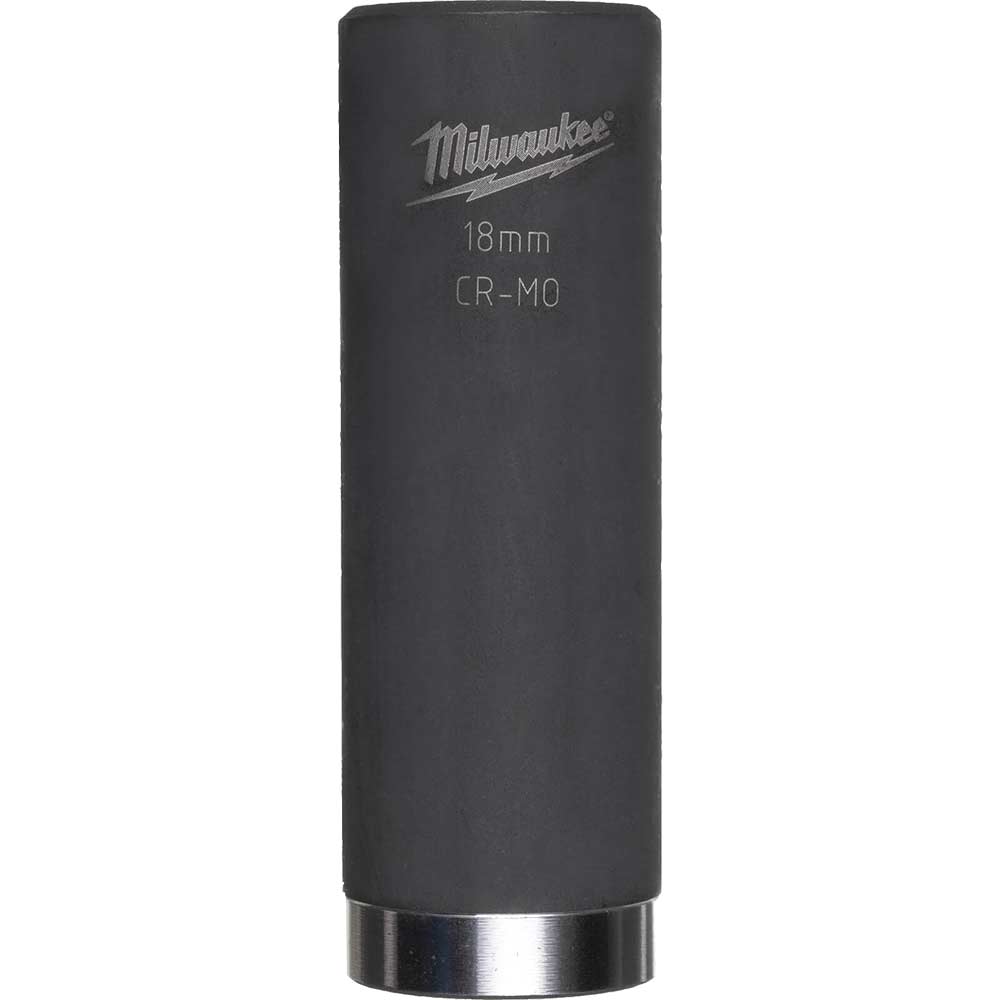 Image of Milwaukee 3/8" Drive Shockwave Impact Duty Deep Socket 3/8" 18mm