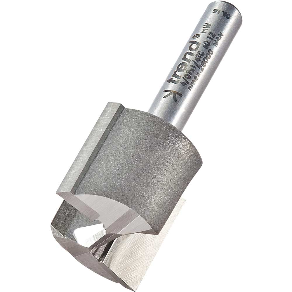 Photo of Trend Professional Two Flute Straight Router Cutter 22.2mm 19mm 1/4