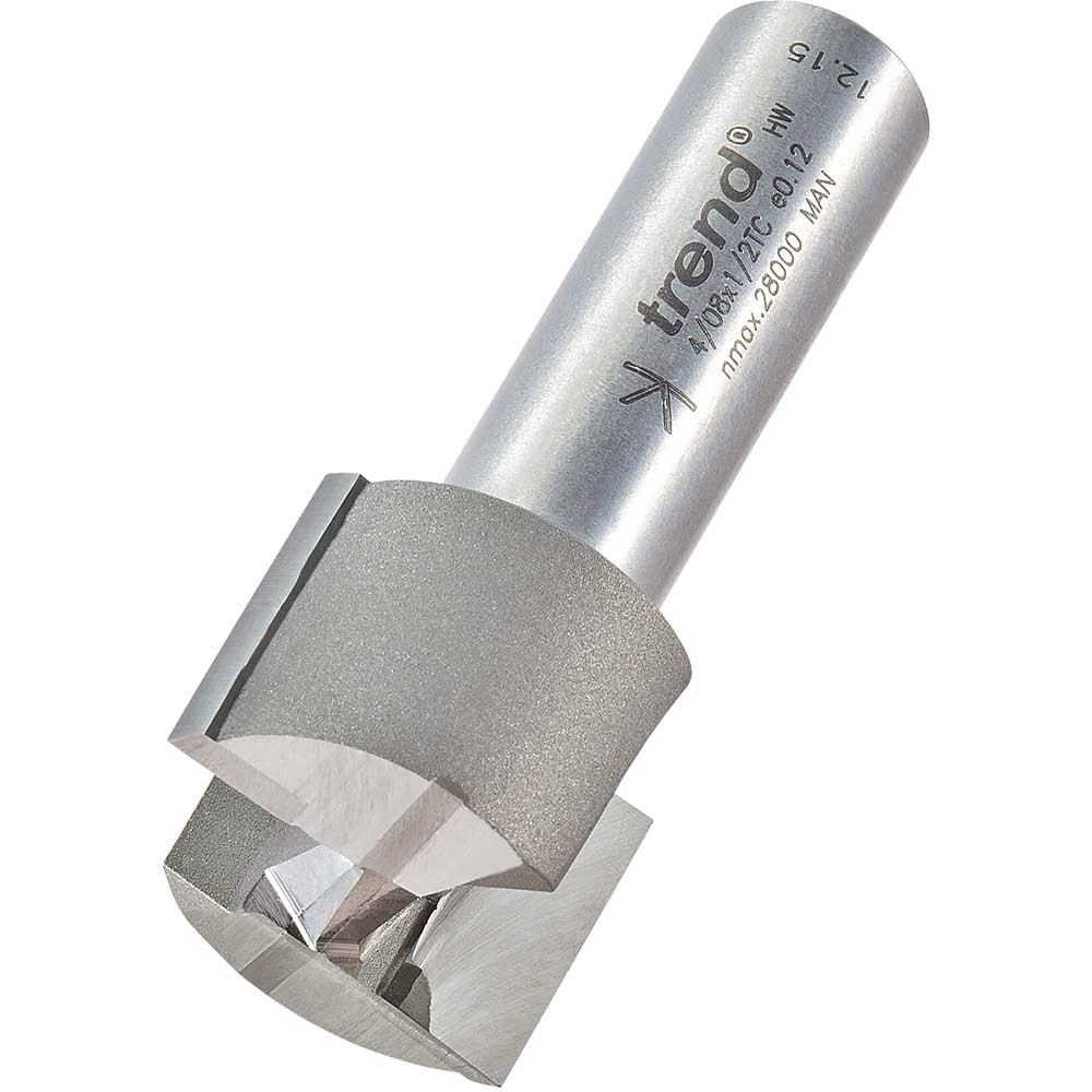 Photo of Trend Professional Two Flute Straight Router Cutter 25.4mm 19mm 1/2