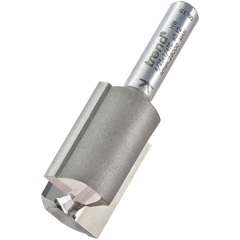 Photo of Trend Professional Two Flute Straight Router Cutter 17mm 25mm 1/4