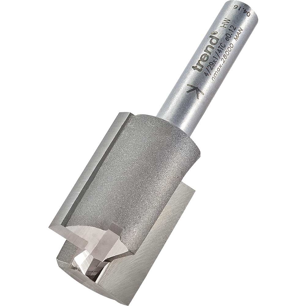 Photo of Trend Professional Two Flute Straight Router Cutter 18mm 25mm 1/4
