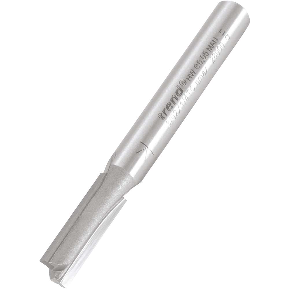 Photo of Trend Professional Two Flute Straight Router Cutter 6.3mm 19mm 1/4
