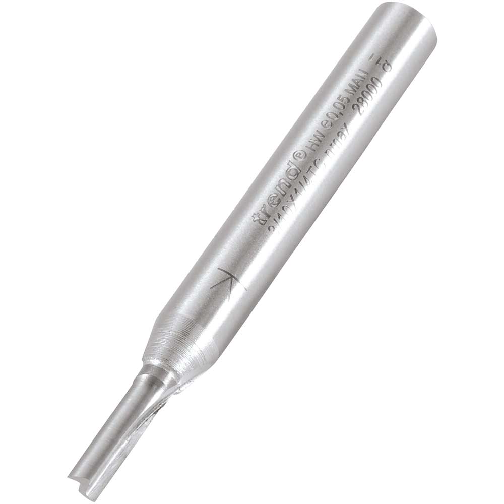 Photo of Trend Professional Two Flute Straight Router Cutter 3.2mm 11mm 1/4