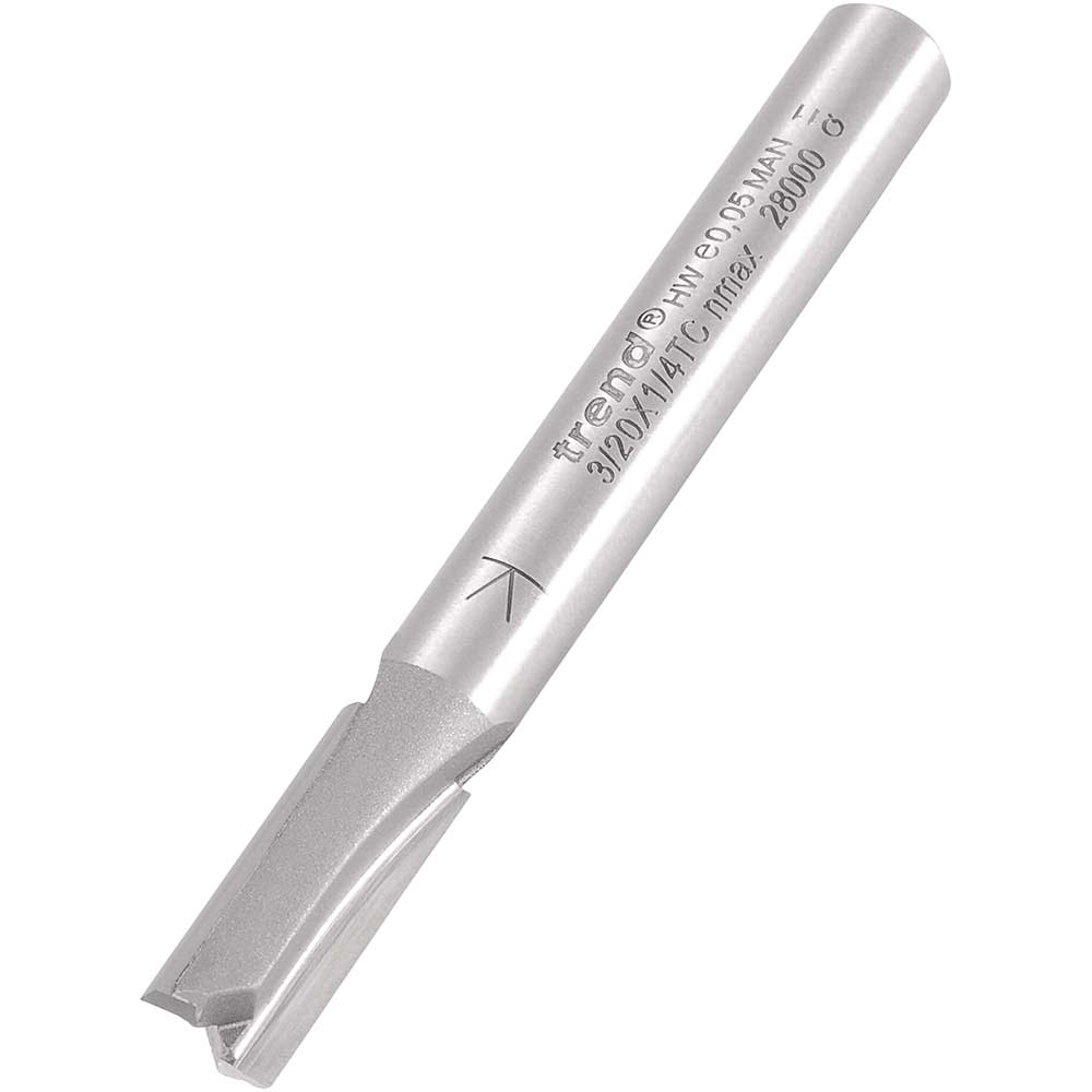 Photo of Trend Professional Two Flute Straight Router Cutter 6.3mm 16mm 1/4