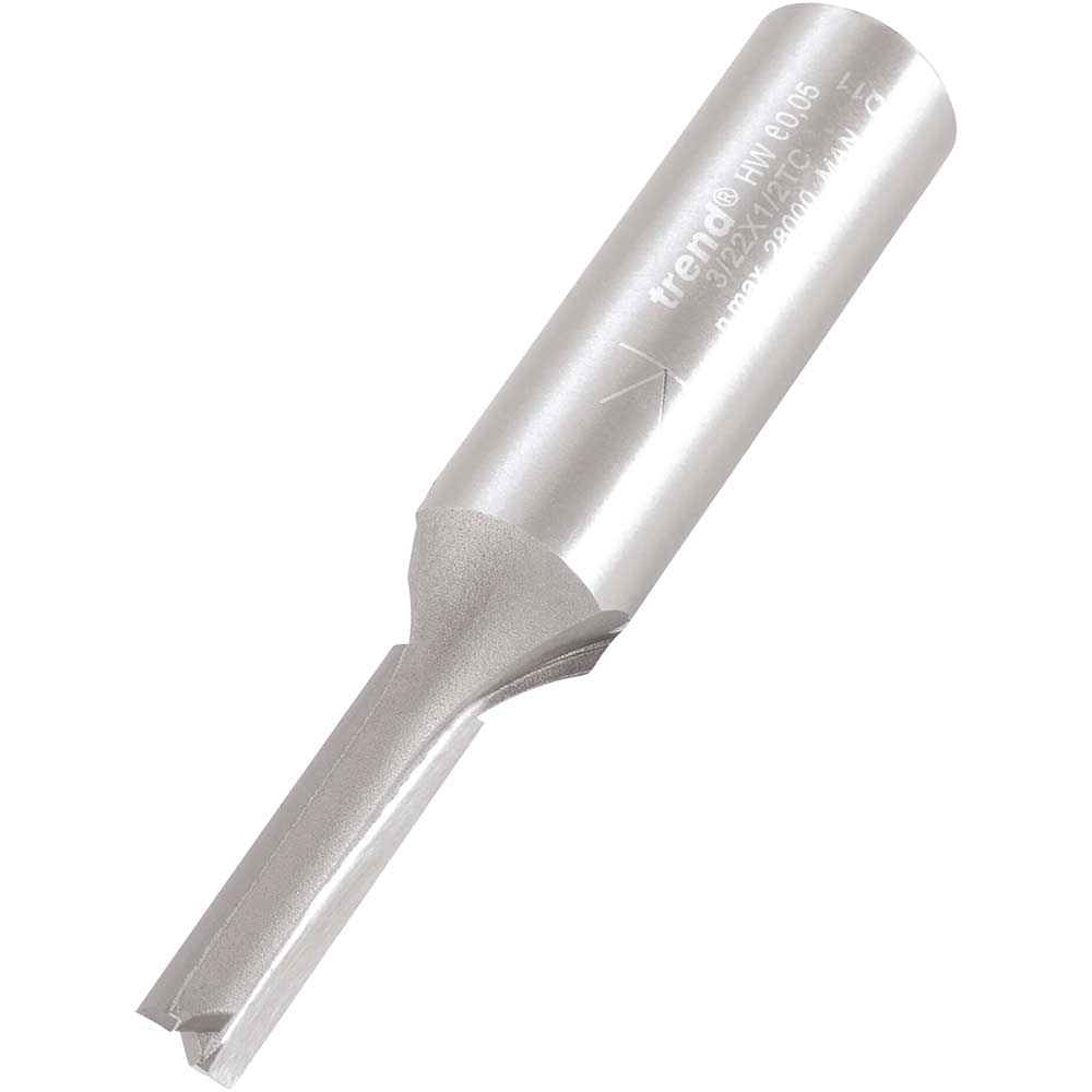 Photo of Trend Professional Two Flute Straight Router Cutter 6.3mm 25mm 1/2