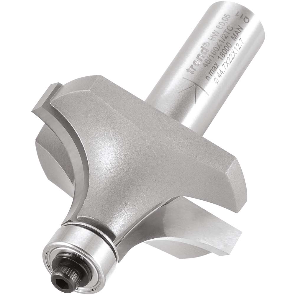 Photo of Trend Bearing Guided Ovolo And Round Router Cutter 44.5mm 22mm 1/2