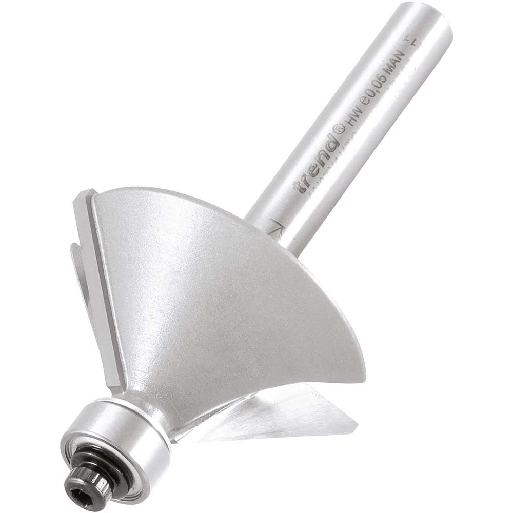 Photo of Trend Chamfer Bearing Guided Router Cutter 31.8mm 12mm 1/4
