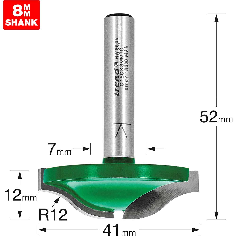 Photo of Trend Craftpro Raised Panel Ogee Router Cutter 41mm 12mm 8mm