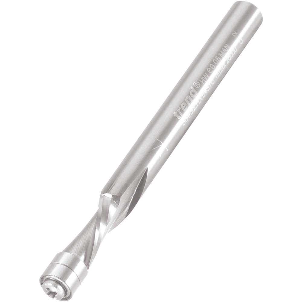 Photo of Trend Stc Bearing Guided Spiral Downcut Aluminium Router Cutter 6.35mm 12.7mm 1/4